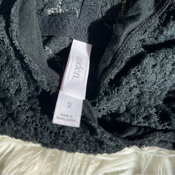 Auden | Black Lace Racerback Nursing Bralette - Picture 3 of 6